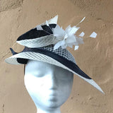 Lattice swirl hatinator with feathers