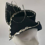 Navy Sparkly Felt Fascinator