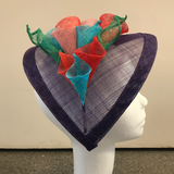 Teardrop fascinator with lilies