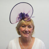 Crinoline fascinator with flowers