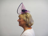 Crinoline fascinator with flowers