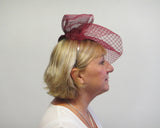 Bow crinoline fascinator with pearls