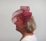 Bow crinoline fascinator with pearls