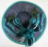 Hatinator with leaves, feather flower and ribbons