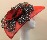 Teardrop hatinator with ribbon and roses