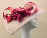 Teardrop hatinator with ribbon and roses
