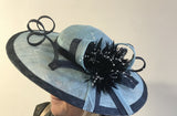 Hatinator with two tone spirals and flowers with pearls