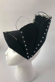 Navy Sparkly Felt Fascinator