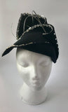 Navy Sparkly Felt Fascinator