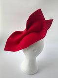 Red Sparkly felt Fascinator