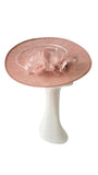 Saucer hatinator with flowers and circular trim decoration