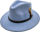 Unisex 100% Wool Fedora Hat