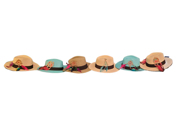 Beautiful Dreamcatcher Panama hats with beautiful dream catchers