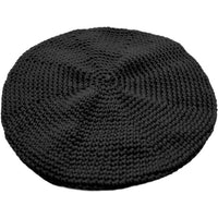 Large Knitted Black Beret