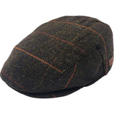 Herringbone checked flat cap