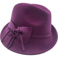 Women's Wool Felt Trilby Cloche Hat