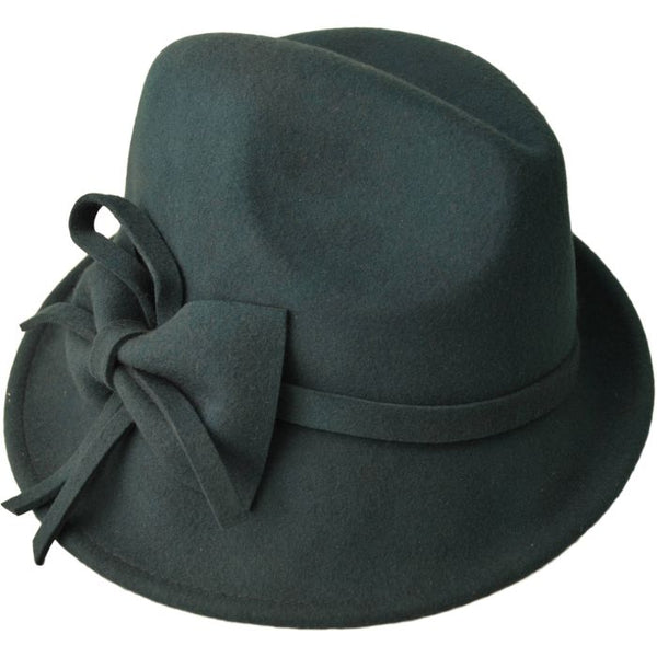 Women's Wool Felt Trilby Cloche Hat