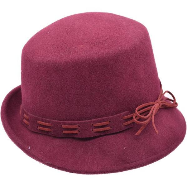 Women's Wool Felt Vintage Cloche Hat