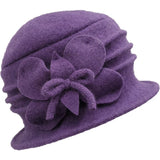 Womens Wool Vintage Cloche Hat