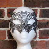 Silver Cat Lace Masquerade Mask