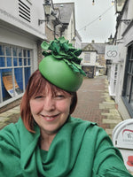 Beautiful leather percher with rose