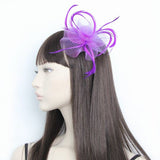 Crinoline flower fascinator with biot feathers on an aliceband