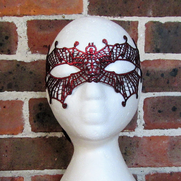 Red Spider Lace Masquerade Mask