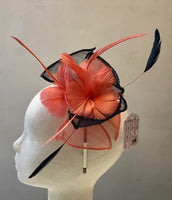 Small Leaves fascinator with feather flowers