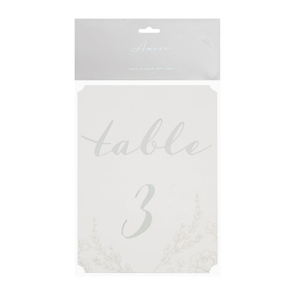 AMORE BY JULIANA® PACK OF 12 WEDDING TABLE NUMBER CARDS