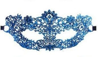 Blue Flower Lace Masquerade Mask