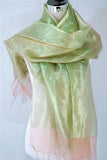 Exotic Layered Silk Transparent Scarf