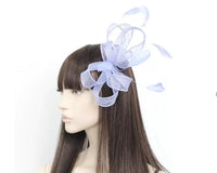 Camille Lilac Bow fascinator with feathers
