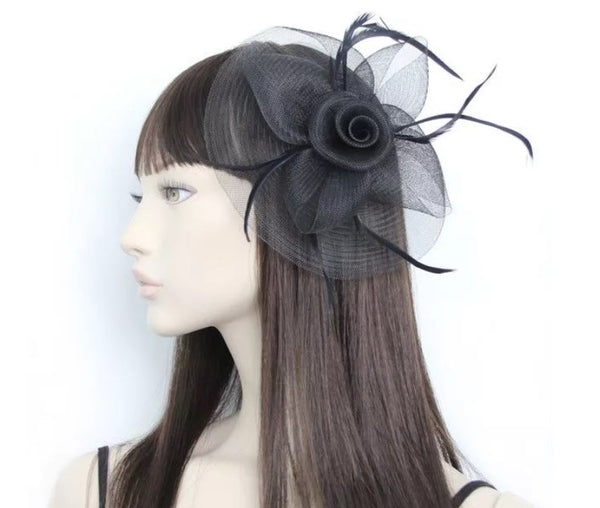 Crinoline flower Fascinator On A Clip And Brooch Pin
