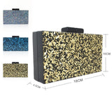 Glitter Acrylic Box Clutch Bag