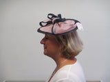 Oval fascinator with bow