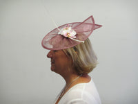 Split disc fascinator with spines and orchids