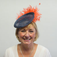 Disc Fascinator with feathers