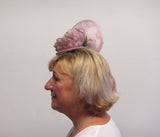 Swirl fascinator with two flowers