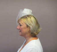 Roses and bow fascinator with netting