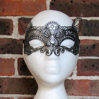 Silver Deer Lace Masquerade Mask