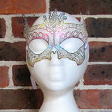 Rainbow Devil Lace Masquerade Mask