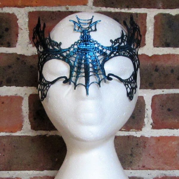 Blue Butterfly Lace Masquerade Mask