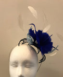 Small Leaves fascinator with feather flowers