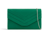 Suede envelope clutch bag