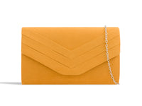 Suede envelope clutch bag