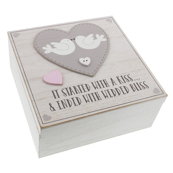 LOVE STORY IT STARTED WITH A KISS KEEPSAKE BOX