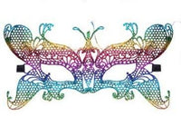 Rainbow Butterfly Lace Masquerade Mask