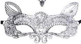 Silver Deer Lace Masquerade Mask