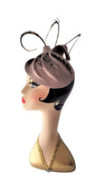 Felt fascinator with pheasant feathers