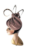 Felt fascinator with pheasant feathers